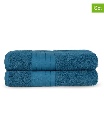 Good Morning Ręczniki prysznicowe (2 szt.) w kolorze morskim