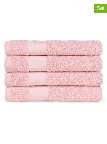 Good Morning Ręczniki (4 szt.) w kolorze jasnoróżowym do rąk