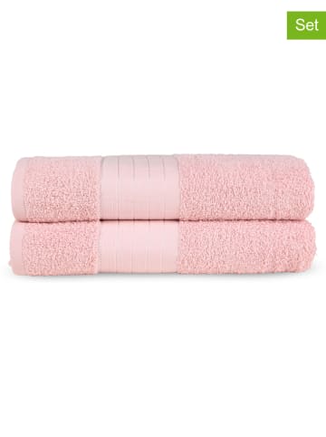 Good Morning Ręczniki prysznicowe (2 szt.) w kolorze jasnoróżowym