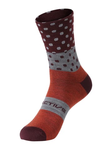 Protective Fahrradsocken "Ride Day" in Rot/ Grau/ Schwarz