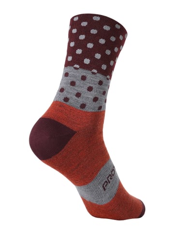 Protective Fahrradsocken "Ride Day" in Rot/ Grau/ Schwarz