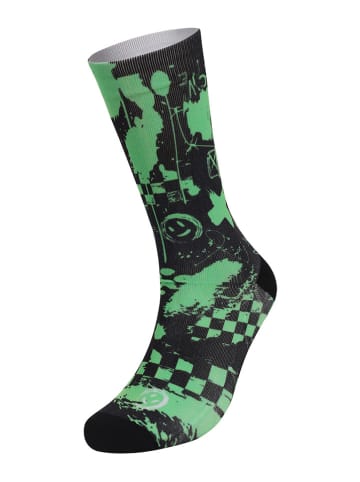 Protective Fahrradsocken "Nightmare" in Schwarz/ Grün