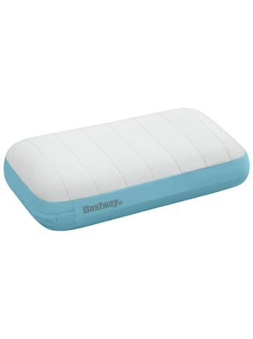 Bestway Poduszka nadmuchiwana "Alpinelite" w kolorze błękitno-białym - 49,5 x 28 cm