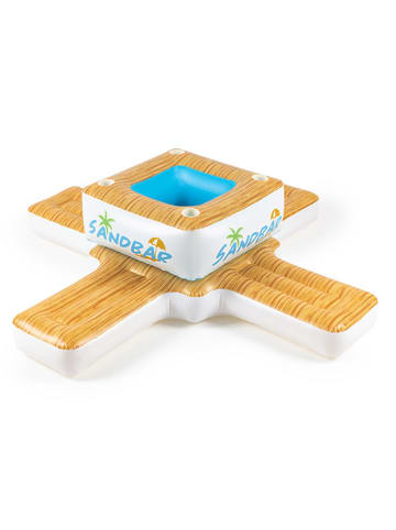 Bestway Badeinsel "Sandbar" in Weiß/ Sand - (L)242 x (B)242 cm