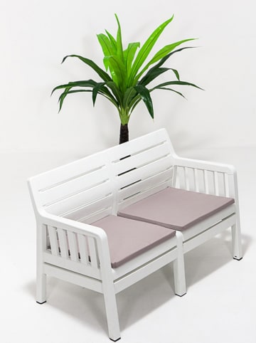 FLORIANE GARDEN Gartensofa in Weiß - (B)126 x (H)79 x (T)65 cm