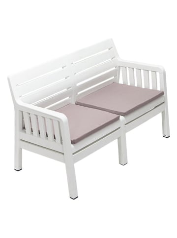 FLORIANE GARDEN Gartensofa in Weiß - (B)126 x (H)79 x (T)65 cm