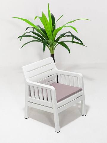 FLORIANE GARDEN Gartensessel in Weiß - (B)66 x (H)79 x (T)65 cm
