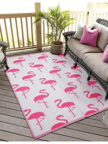 FLORIANE GARDEN Outdoor-Teppich in Pink/ Weiß