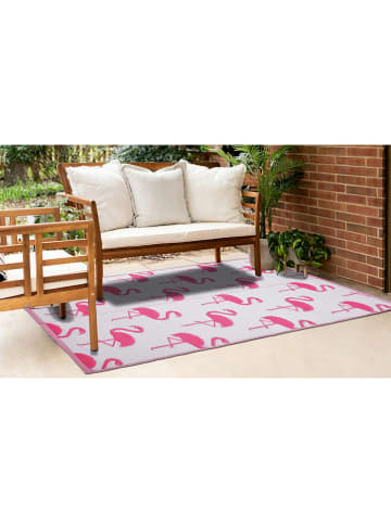 FLORIANE GARDEN Outdoor-Teppich in Pink/ Weiß