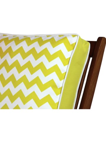 FLORIANE GARDEN Stuhlkissen in Gelb/ Weiß