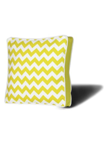 FLORIANE GARDEN Poduszka w kolorze żółto-białym na krzesło