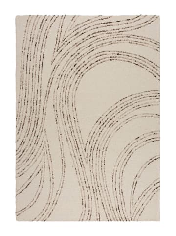 Flair Rugs Woll-Teppich in Creme/ Hellbraun