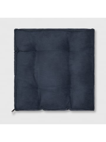 Folkifreckles Kissen "Gustav" in Blau/ Dunkelblau - (L)37 x (B)37 cm