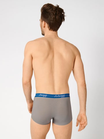 Sloggi 2er-Set: Boxershorts in Blau/ Grau