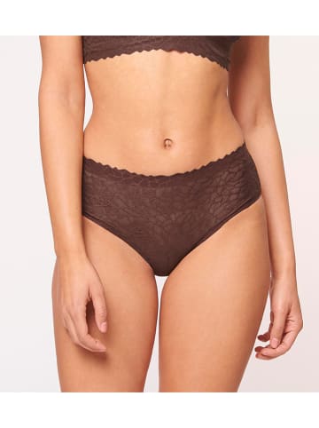 Sloggi Figi high waist w kolorze ciemnobrązowym