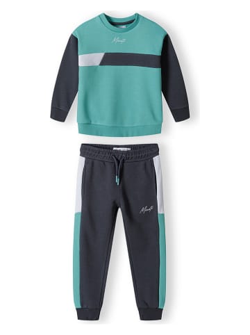 Minoti 2-delige outfit donkerblauw/turquoise
