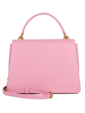Pinko Skórzana torebka w kolorze jasnoróżowym - 25 x 19 x 5 cm