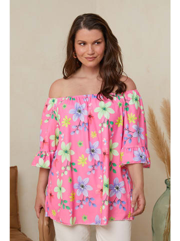 Curvy Lady Bluse in Pink/ Bunt