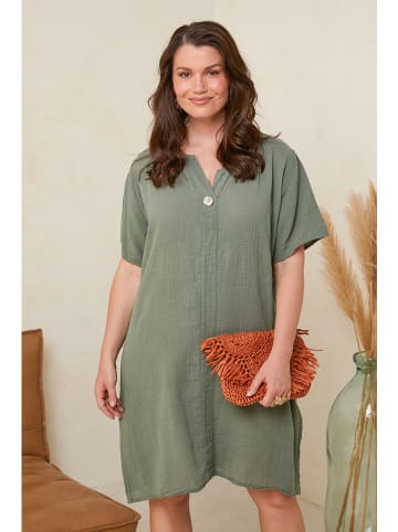 Curvy Lady Jurk kaki