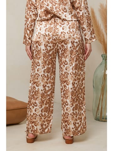 Curvy Lady Broek camel/crème