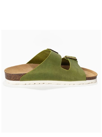 Sunbay Leren slippers "Trefle" groen