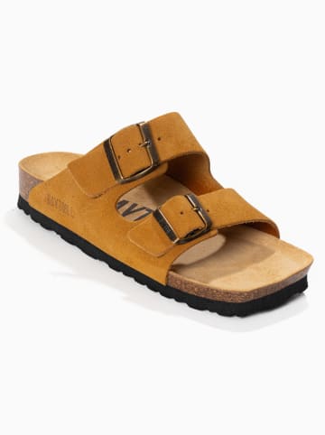 BAYTON Leren slippers "Atlas" lichtbruin