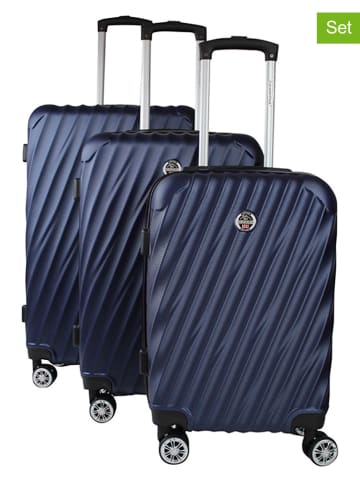 Canadian Peak 3tlg. Hardcase-Trolleyset "Swapeak" in Dunkelblau