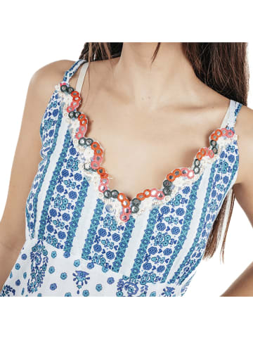 Isla Bonita by SIGRIS Kleid in Blau/ Weiß