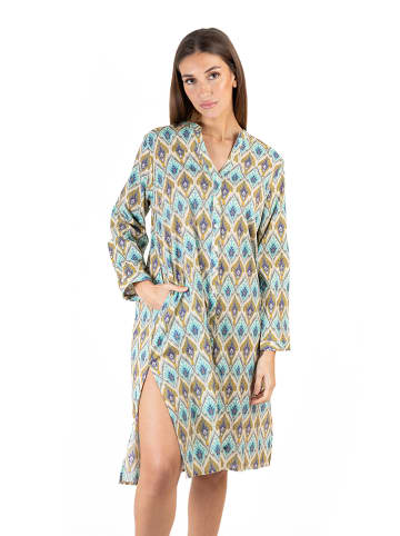 Isla Bonita by SIGRIS Jurk turquoise/kaki