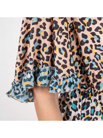 Isla Bonita by SIGRIS Jurk abrikooskleurig/turquoise/zwart