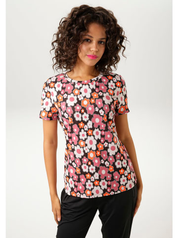 Aniston Shirt zwart/roze