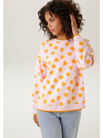 Aniston Sweatshirt lichtroze/oranje