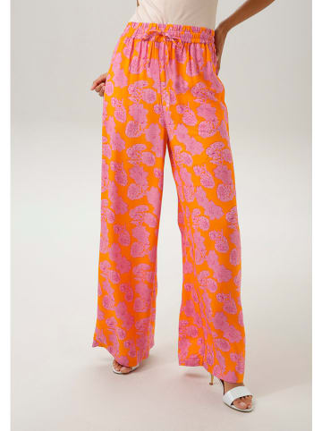 Aniston Spodnie w kolorze pomarańczowo-różowym