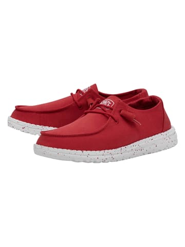 Hey Dude Slipper "Wendy Slub" in Rot