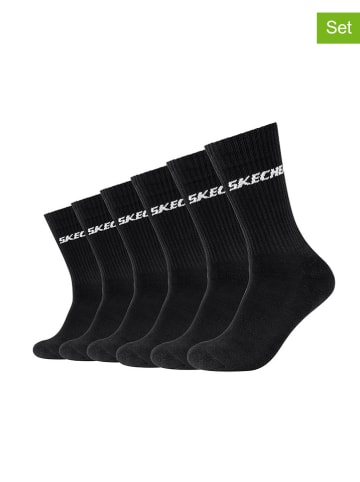 Skechers Skarpety (6 par) w kolorze czarnym do tenisa