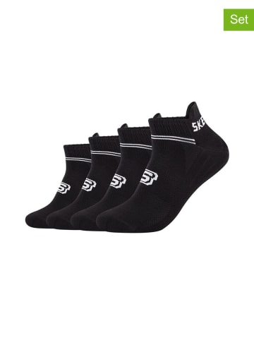Skechers 4-delige set: sokken zwart
