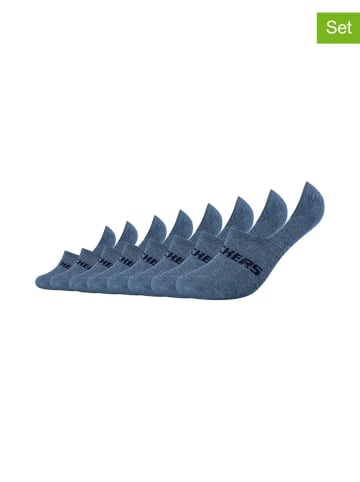 Skechers Skarpety-stopki (8 par) w kolorze niebieskim