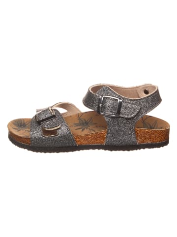 Miss Hera Leren sandalen zilverkleurig