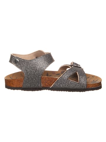 Miss Hera Leren sandalen zilverkleurig