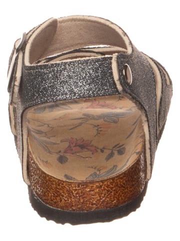 Miss Hera Leren sandalen zilverkleurig