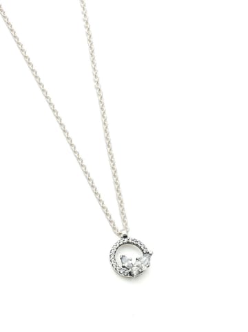 Pandora Silber-Halskette mit Kristallen - (L)45 cm