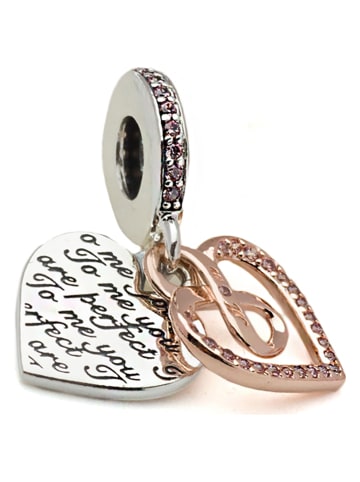 Pandora Rosévergold. Anhänger mit Edelsteinen