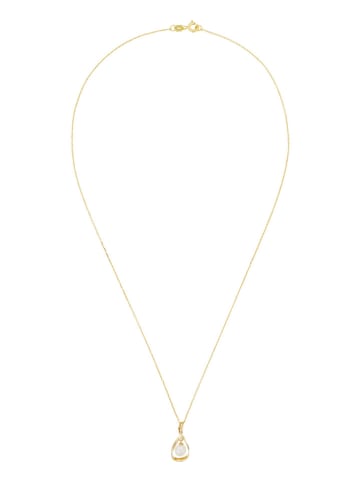 OR ÉCLAT Gold-Halskette mit Anhänger und Süßwasserzuchtperle "Angelina"
