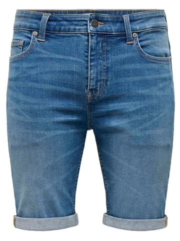 ONLY & SONS Jeans-Shorts in Blau
