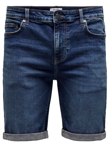 ONLY & SONS Jeans-Shorts in Dunkelblau