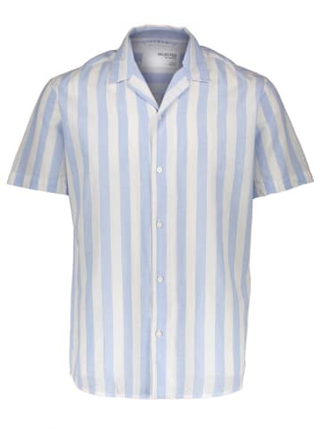 SELECTED HOMME Hemd in Hellblau/ Weiß