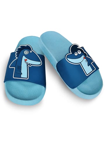 Denokids Klapki "Shark" w kolorze niebieskim
