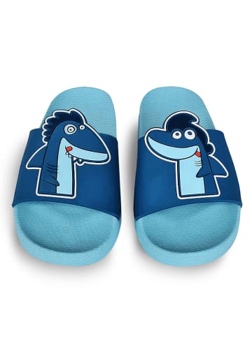 Denokids Klapki "Shark" w kolorze niebieskim