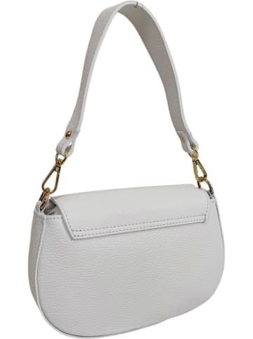 ORE10 Leder-Schultertasche in Weiß - (B)15 x (H)24 x (T)5 cm