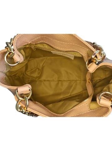 ORE10 Skórzany shopper bag w kolorze jasnoróżowym - 27 x 45 x 15 cm